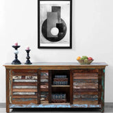 Aspen Reclaimed Wood Handmade Sideboard In Distress Finish
